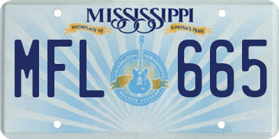 MS license plate MFL665