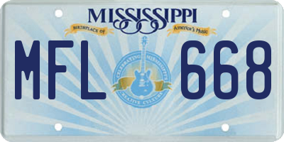 MS license plate MFL668