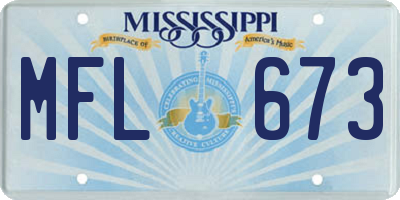 MS license plate MFL673