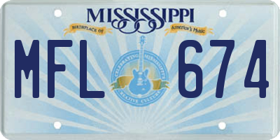 MS license plate MFL674
