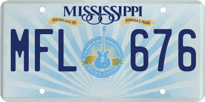 MS license plate MFL676