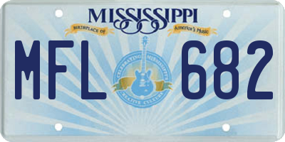 MS license plate MFL682