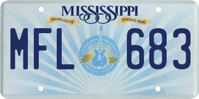 MS license plate MFL683