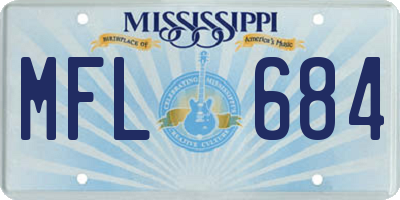 MS license plate MFL684