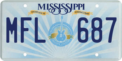 MS license plate MFL687