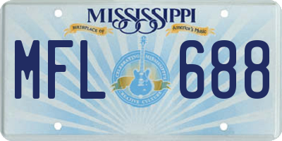 MS license plate MFL688