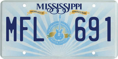 MS license plate MFL691