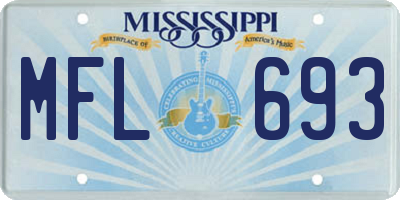MS license plate MFL693