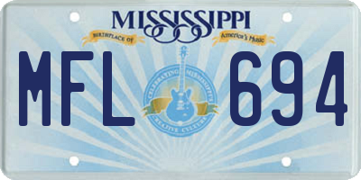 MS license plate MFL694