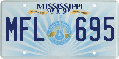 MS license plate MFL695