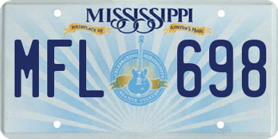 MS license plate MFL698