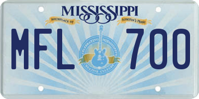 MS license plate MFL700