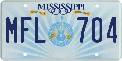 MS license plate MFL704