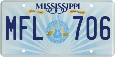 MS license plate MFL706