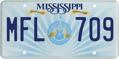 MS license plate MFL709