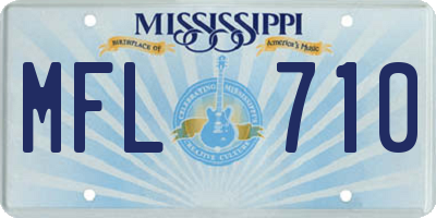 MS license plate MFL710