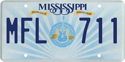 MS license plate MFL711
