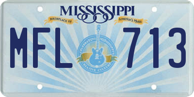MS license plate MFL713