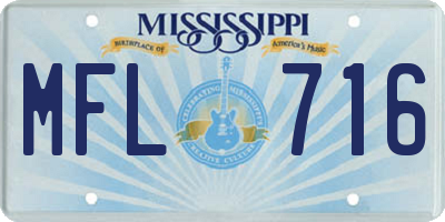 MS license plate MFL716
