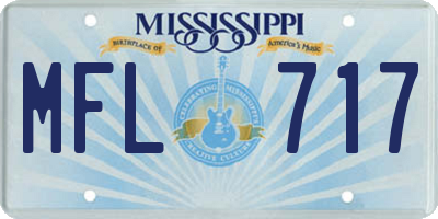 MS license plate MFL717