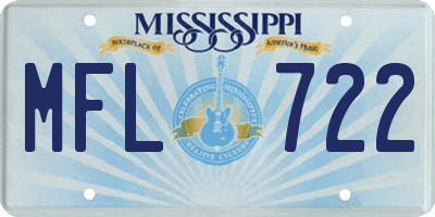 MS license plate MFL722