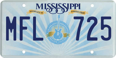 MS license plate MFL725