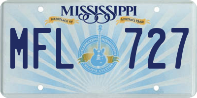 MS license plate MFL727