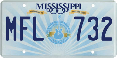 MS license plate MFL732