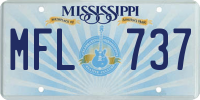 MS license plate MFL737