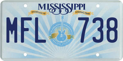 MS license plate MFL738