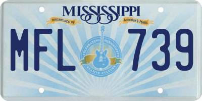 MS license plate MFL739