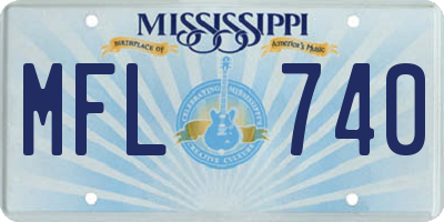 MS license plate MFL740