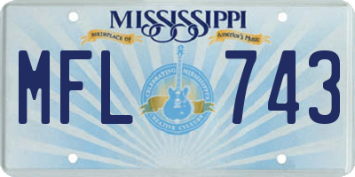 MS license plate MFL743