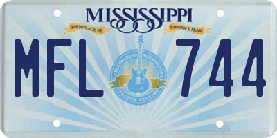 MS license plate MFL744