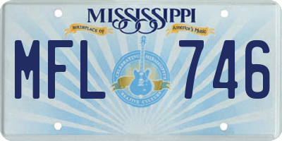 MS license plate MFL746