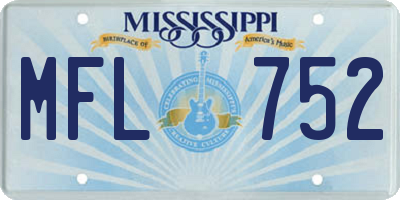 MS license plate MFL752