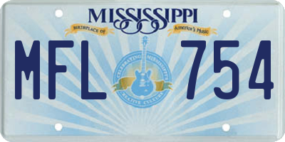 MS license plate MFL754