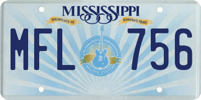 MS license plate MFL756