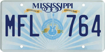 MS license plate MFL764