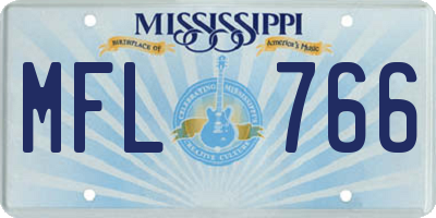 MS license plate MFL766