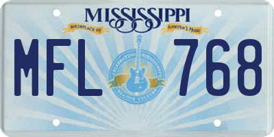 MS license plate MFL768