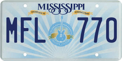 MS license plate MFL770