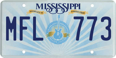 MS license plate MFL773
