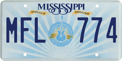 MS license plate MFL774