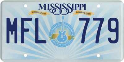 MS license plate MFL779