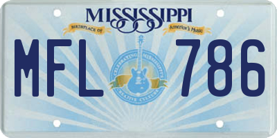 MS license plate MFL786