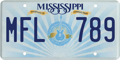 MS license plate MFL789