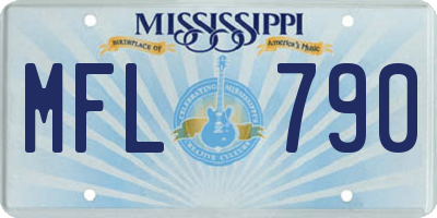 MS license plate MFL790