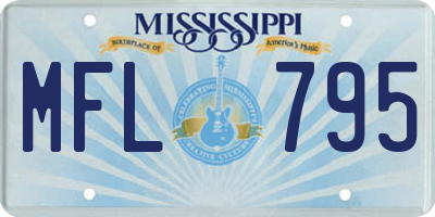 MS license plate MFL795