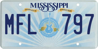 MS license plate MFL797